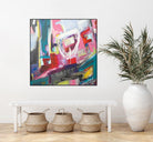 Chaos City II by Marc Archambault on GIANT ART - pink abstract