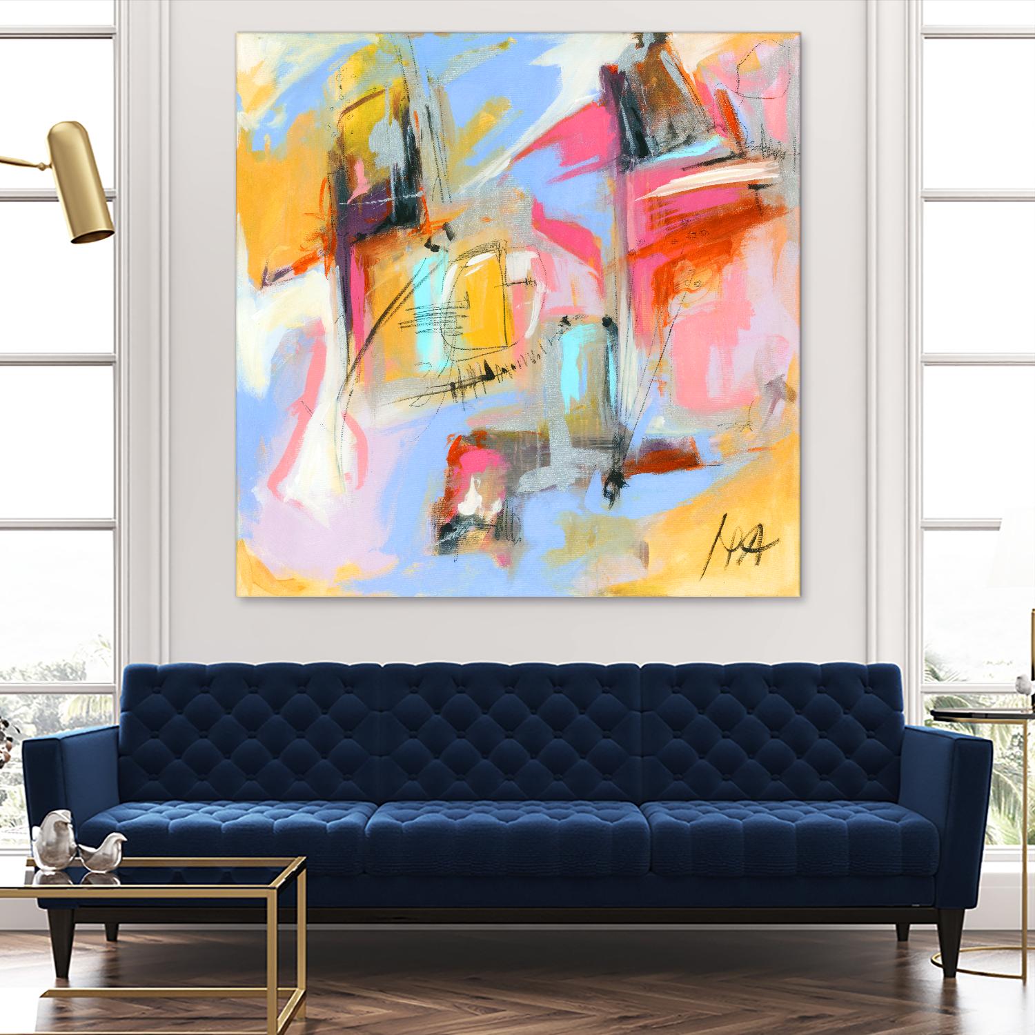 Renouveau by Marc Archambault on GIANT ART - pink abstract
