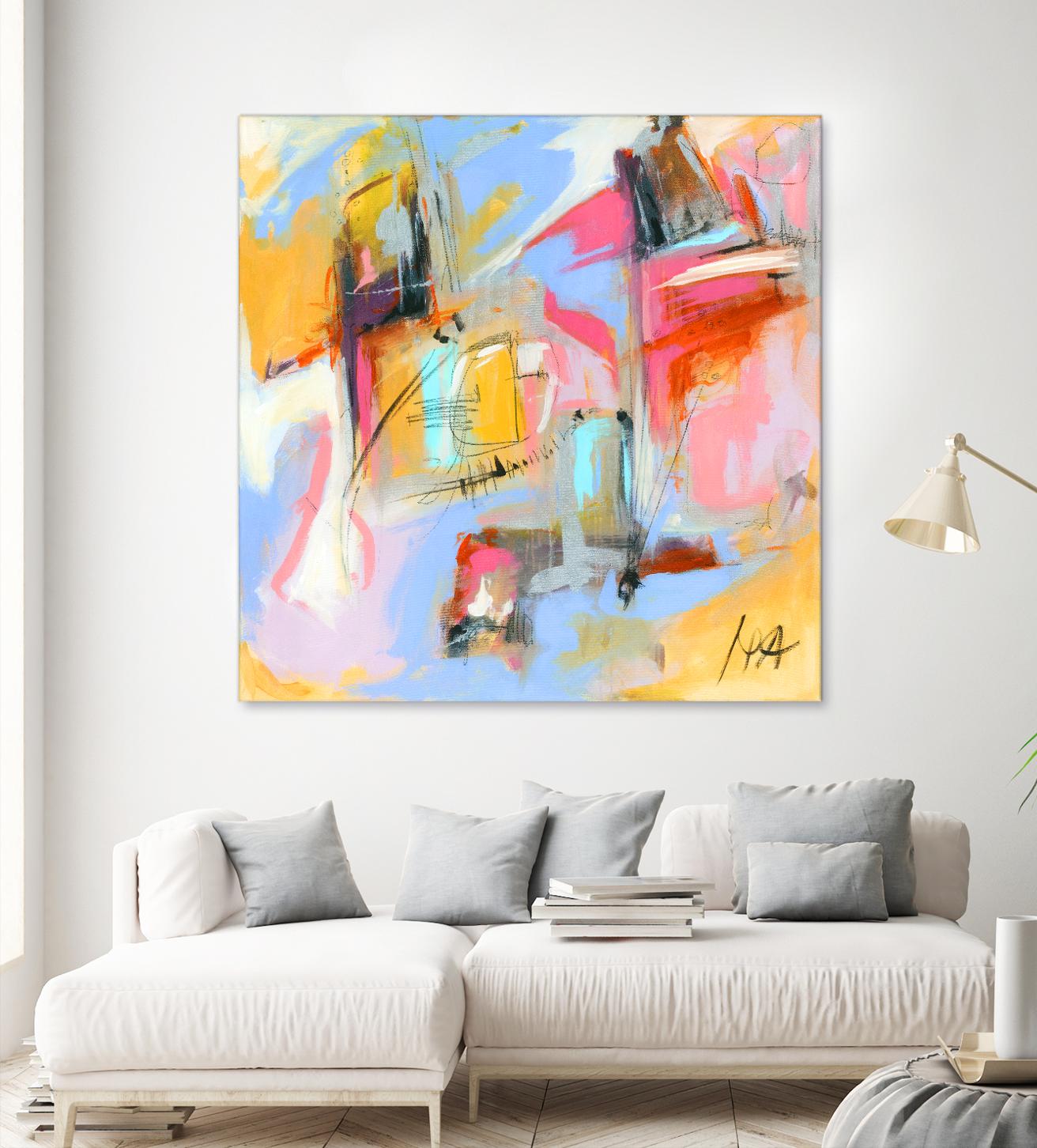 Renouveau by Marc Archambault on GIANT ART - pink abstract