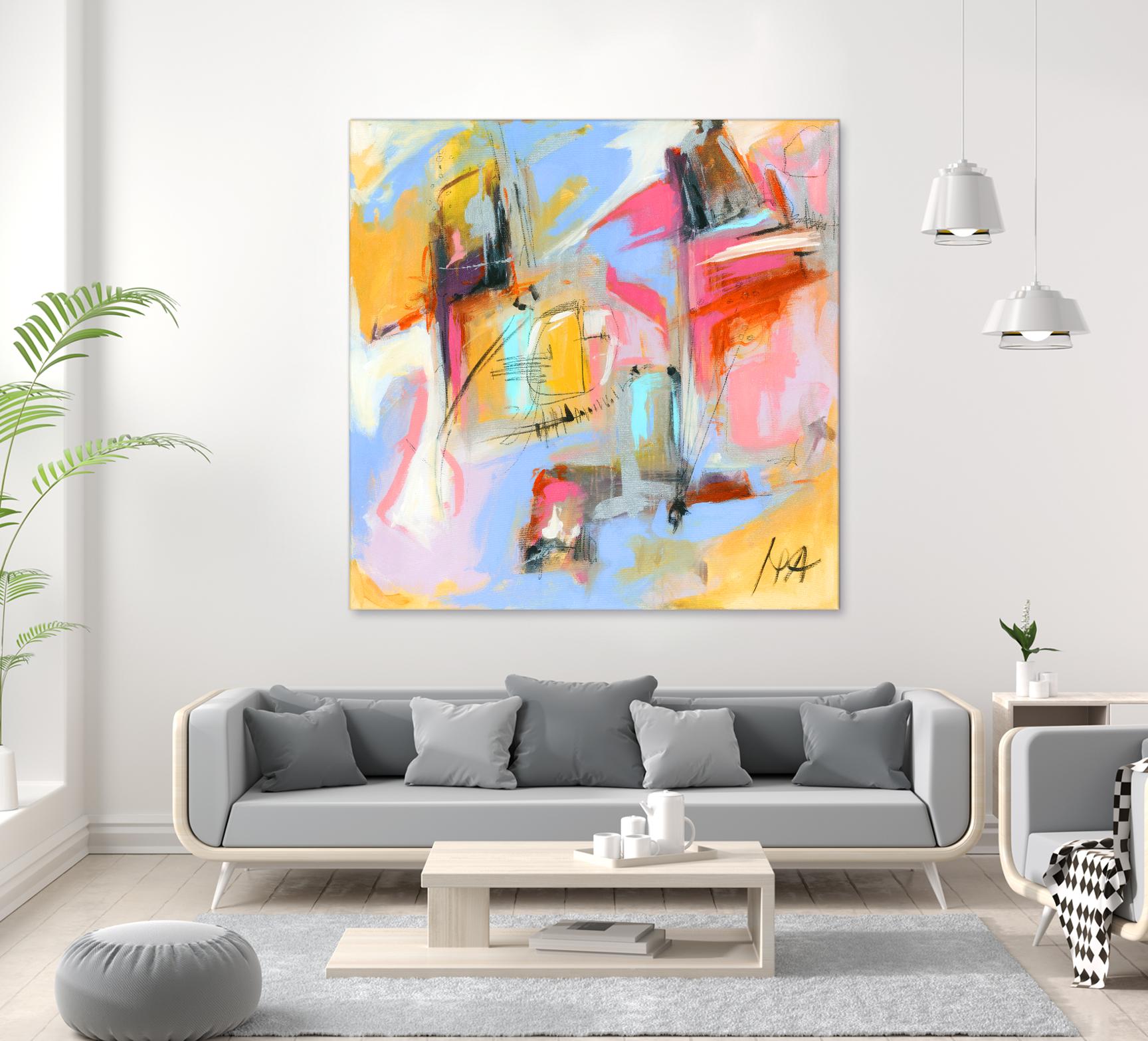 Renouveau by Marc Archambault on GIANT ART - pink abstract
