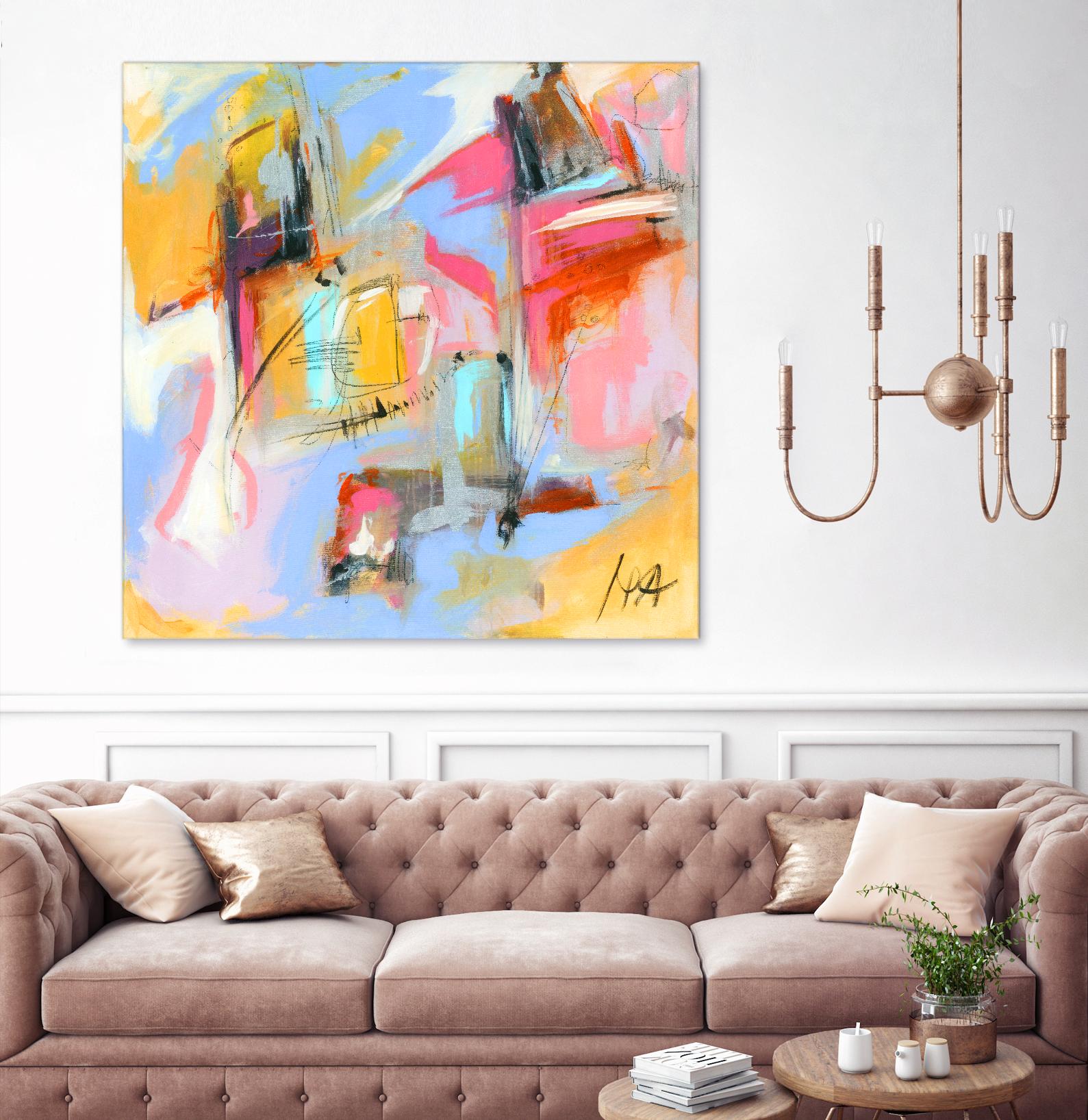 Renouveau by Marc Archambault on GIANT ART - pink abstract