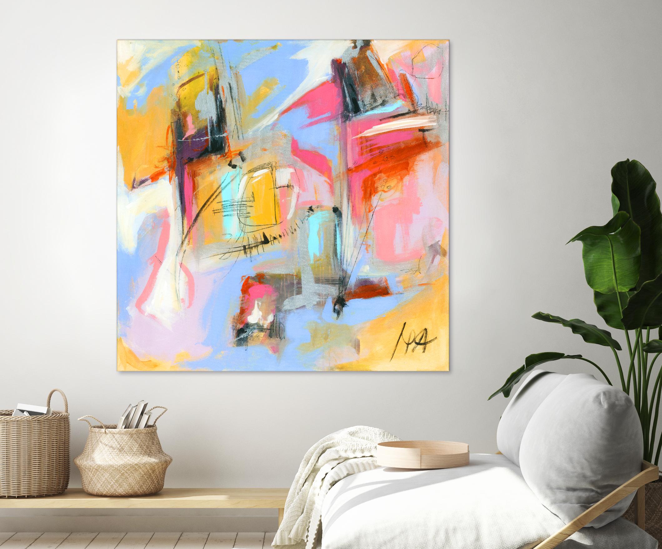 Renouveau by Marc Archambault on GIANT ART - pink abstract