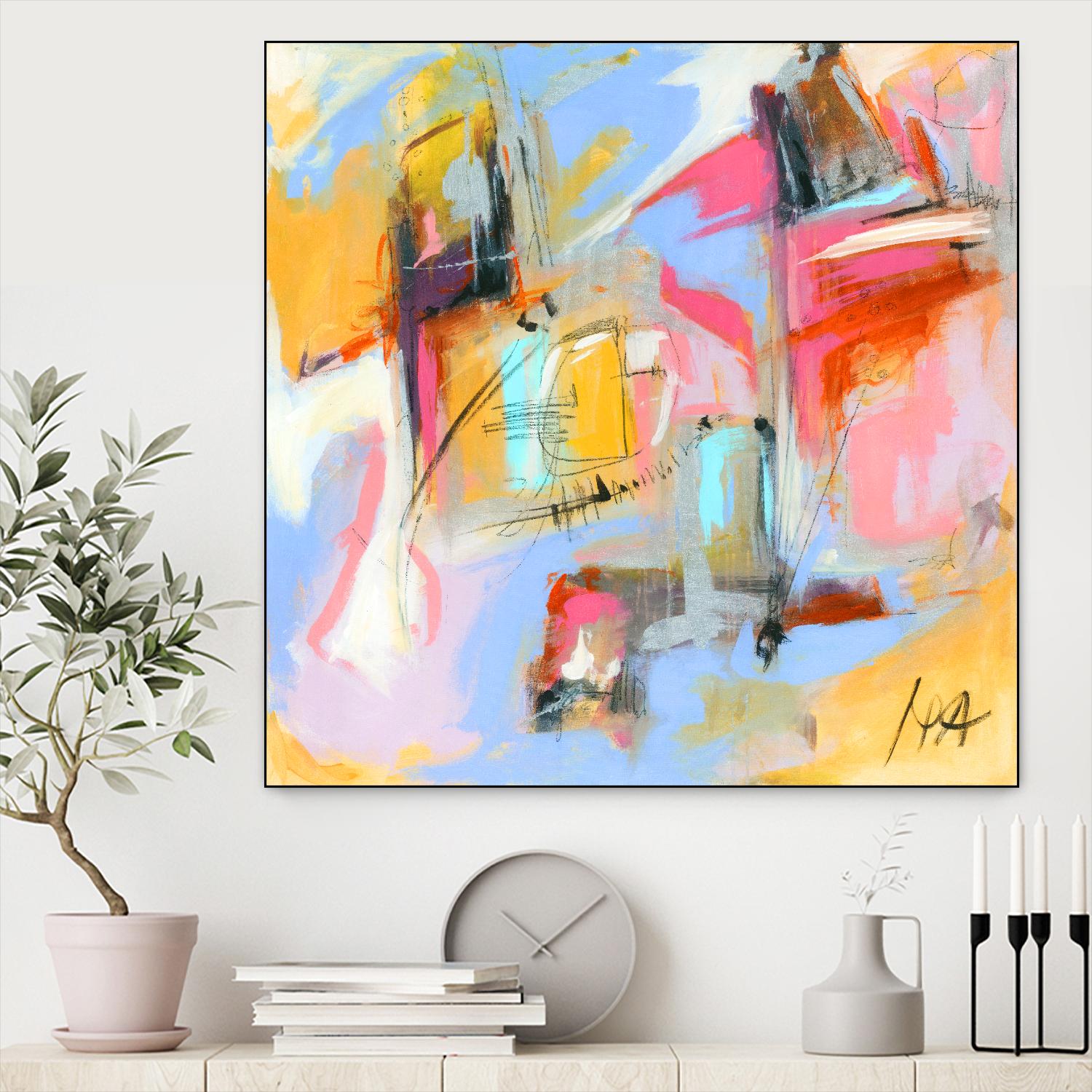 Renouveau by Marc Archambault on GIANT ART - pink abstract