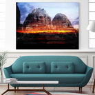 Cambodi Faces Fire by Daniel Stanford on GIANT ART - black photo art