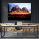 Cambodi Faces Fire by Daniel Stanford on GIANT ART - black photo art