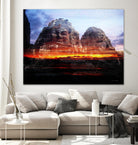 Cambodi Faces Fire by Daniel Stanford on GIANT ART - black photo art