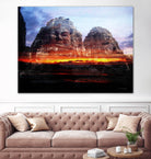 Cambodi Faces Fire by Daniel Stanford on GIANT ART - black photo art