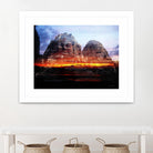 Cambodi Faces Fire by Daniel Stanford on GIANT ART - black photo art