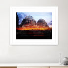 Cambodi Faces Fire by Daniel Stanford on GIANT ART - black photo art