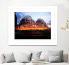 Cambodi Faces Fire by Daniel Stanford on GIANT ART - black photo art