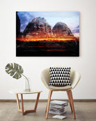 Cambodi Faces Fire by Daniel Stanford on GIANT ART - black photo art