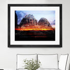 Cambodi Faces Fire by Daniel Stanford on GIANT ART - black photo art