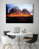 Cambodi Faces Fire by Daniel Stanford on GIANT ART - black photo art