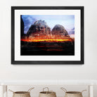 Cambodi Faces Fire by Daniel Stanford on GIANT ART - black photo art