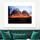 Cambodi Faces Fire by Daniel Stanford on GIANT ART - black photo art