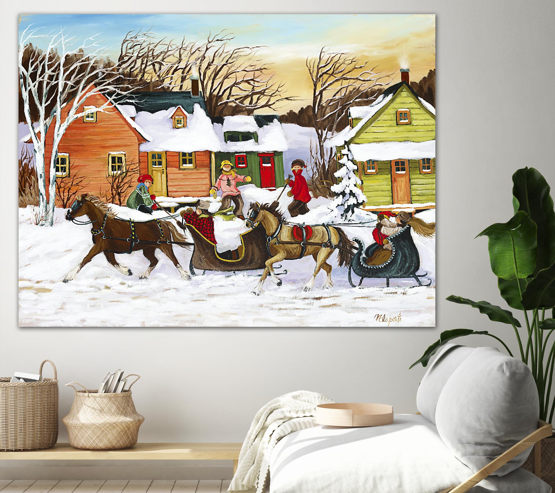 Premier arrivé by Nicole Laporte on GIANT ART - red winter scenes