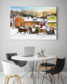 Premier arrivé by Nicole Laporte on GIANT ART - red winter scenes quebec artists