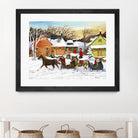 Premier arrivé by Nicole Laporte on GIANT ART - red winter scenes quebec artists