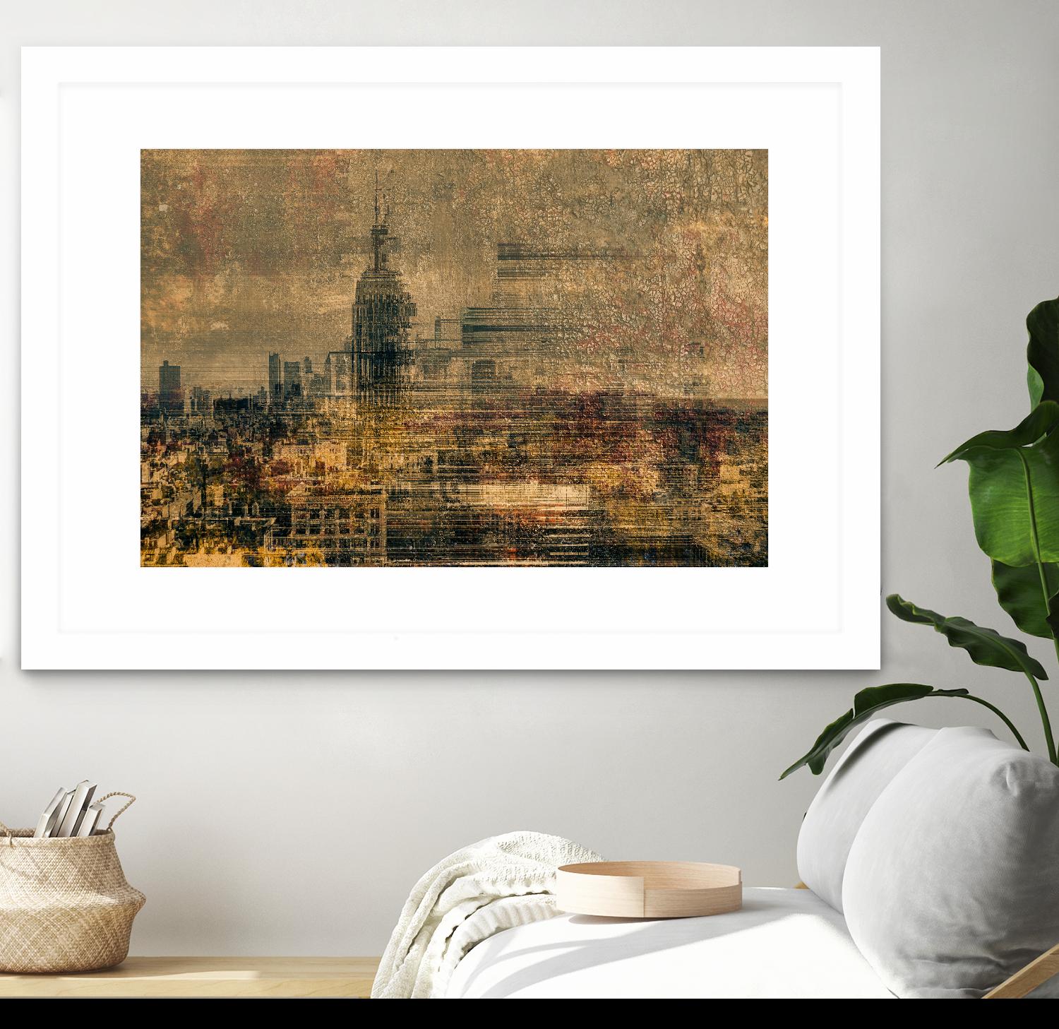 City building I by Jean-François Dupuis on GIANT ART - blue city scene canadian artists