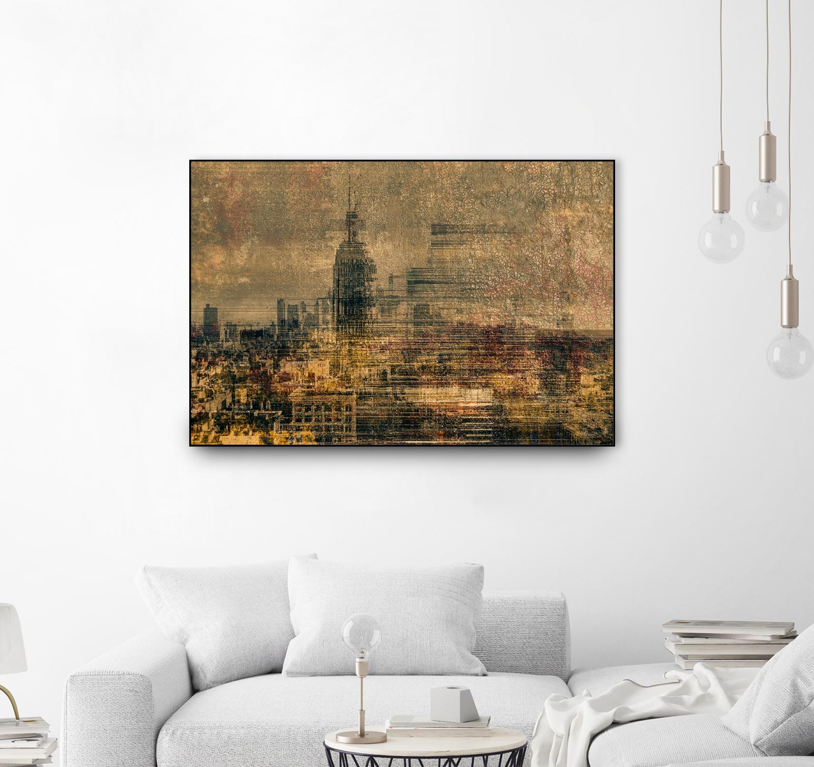 City building I by Jean-François Dupuis on GIANT ART - yellow city scene