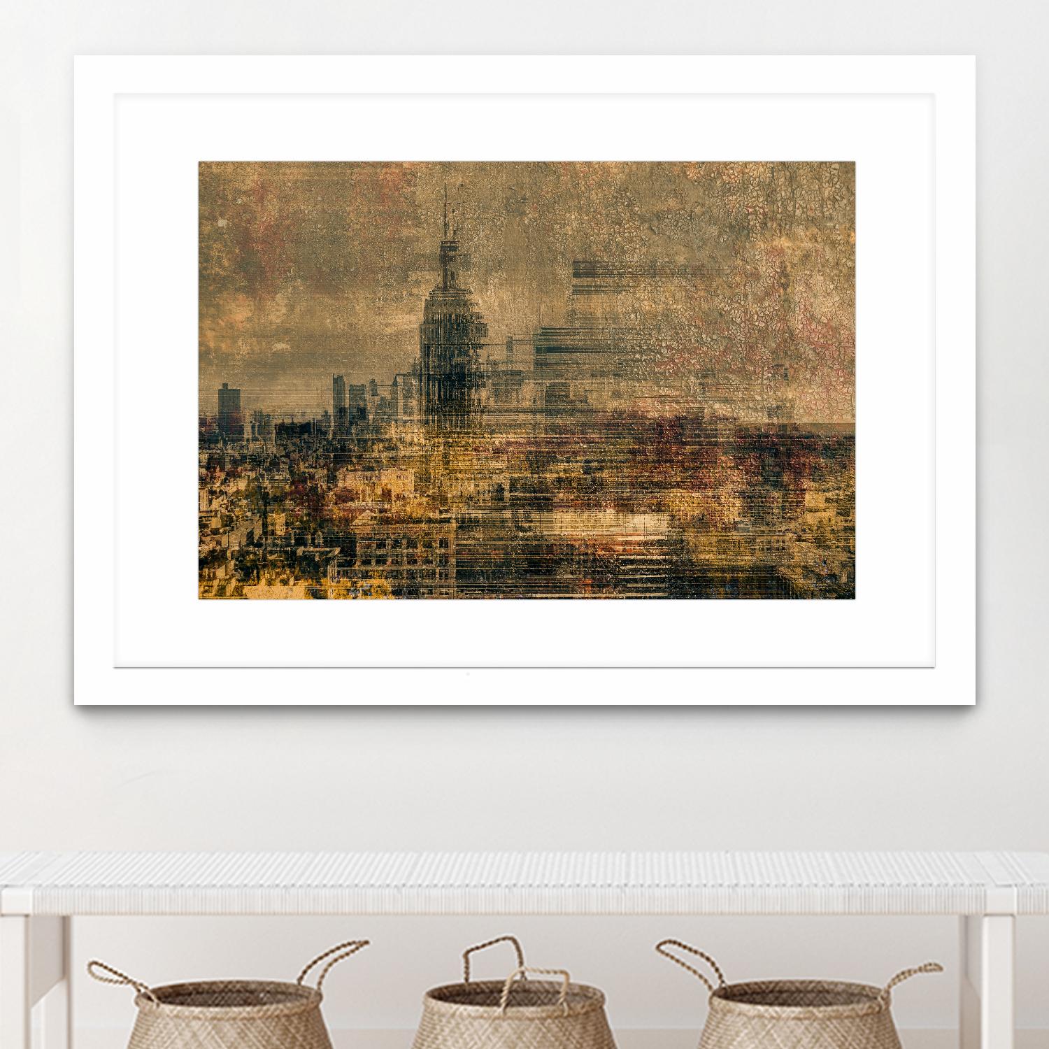 City building I by Jean-François Dupuis on GIANT ART - blue city scene canadian artists