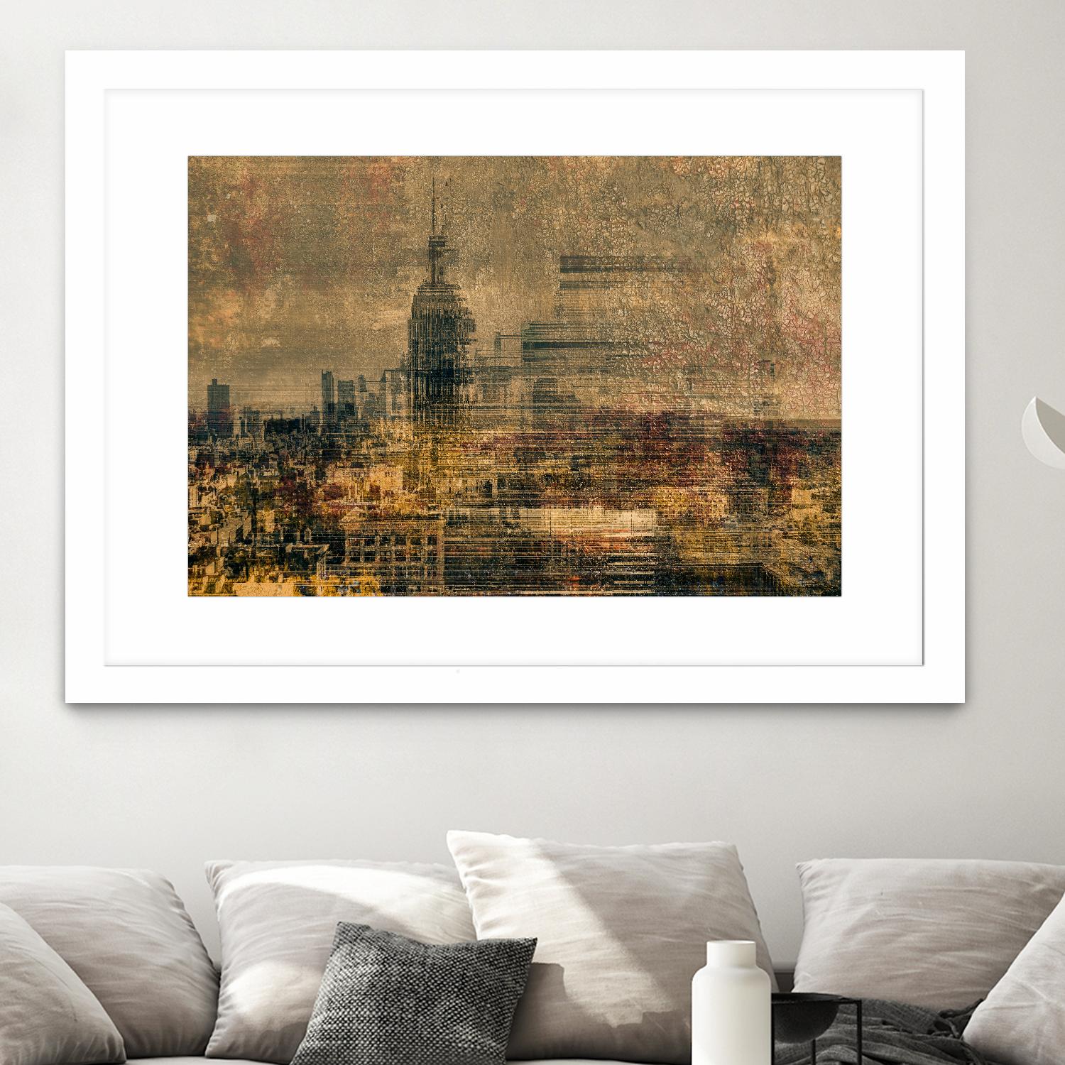 City building I by Jean-François Dupuis on GIANT ART - blue city scene canadian artists