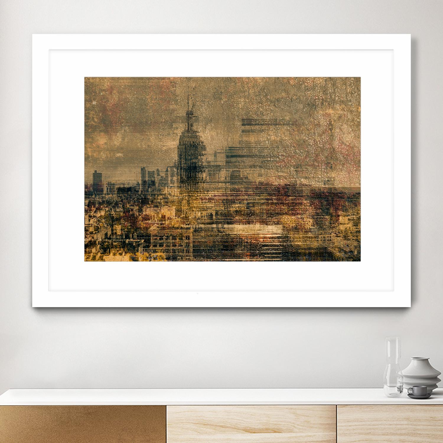 City building I by Jean-François Dupuis on GIANT ART - blue city scene canadian artists