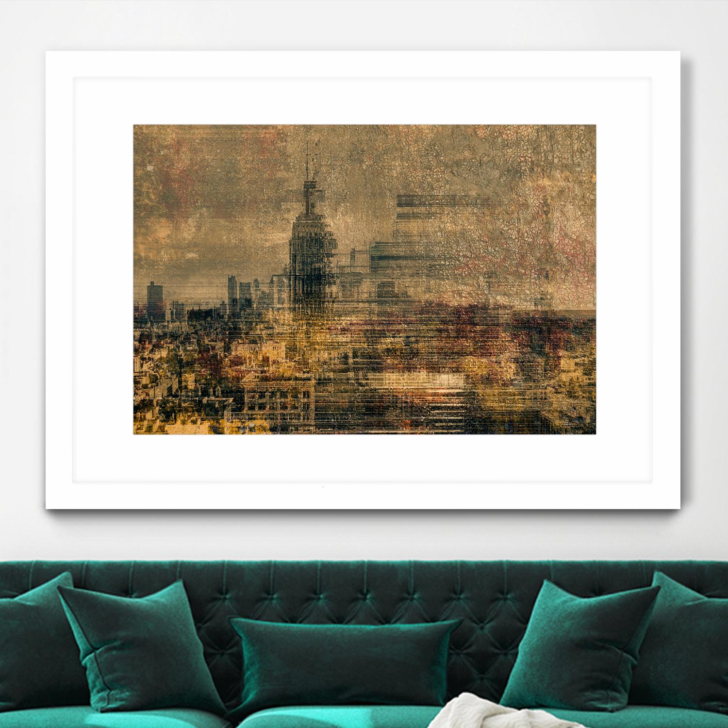 City building I by Jean-François Dupuis on GIANT ART - blue city scene canadian artists