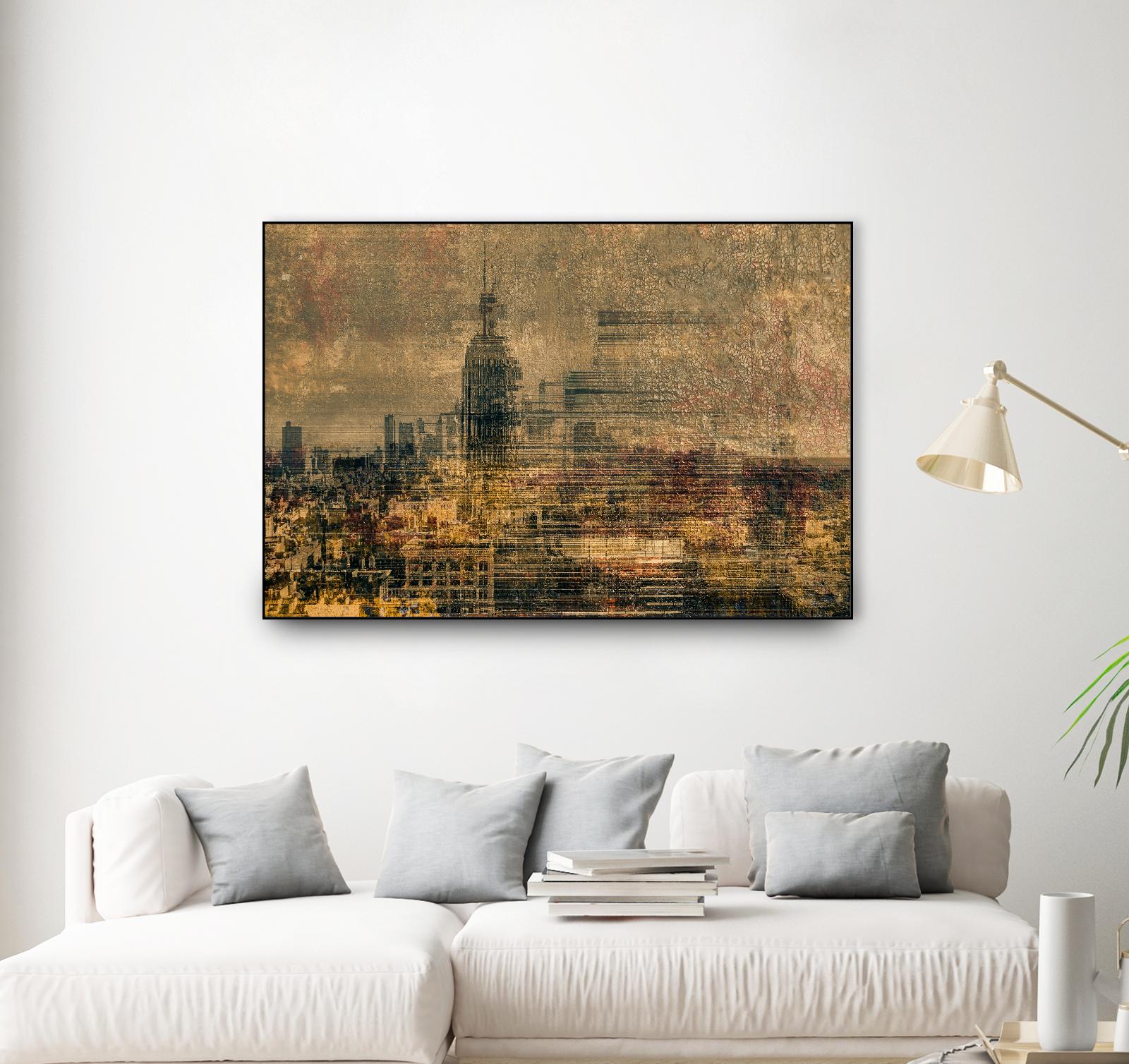 City building I by Jean-François Dupuis on GIANT ART - yellow city scene