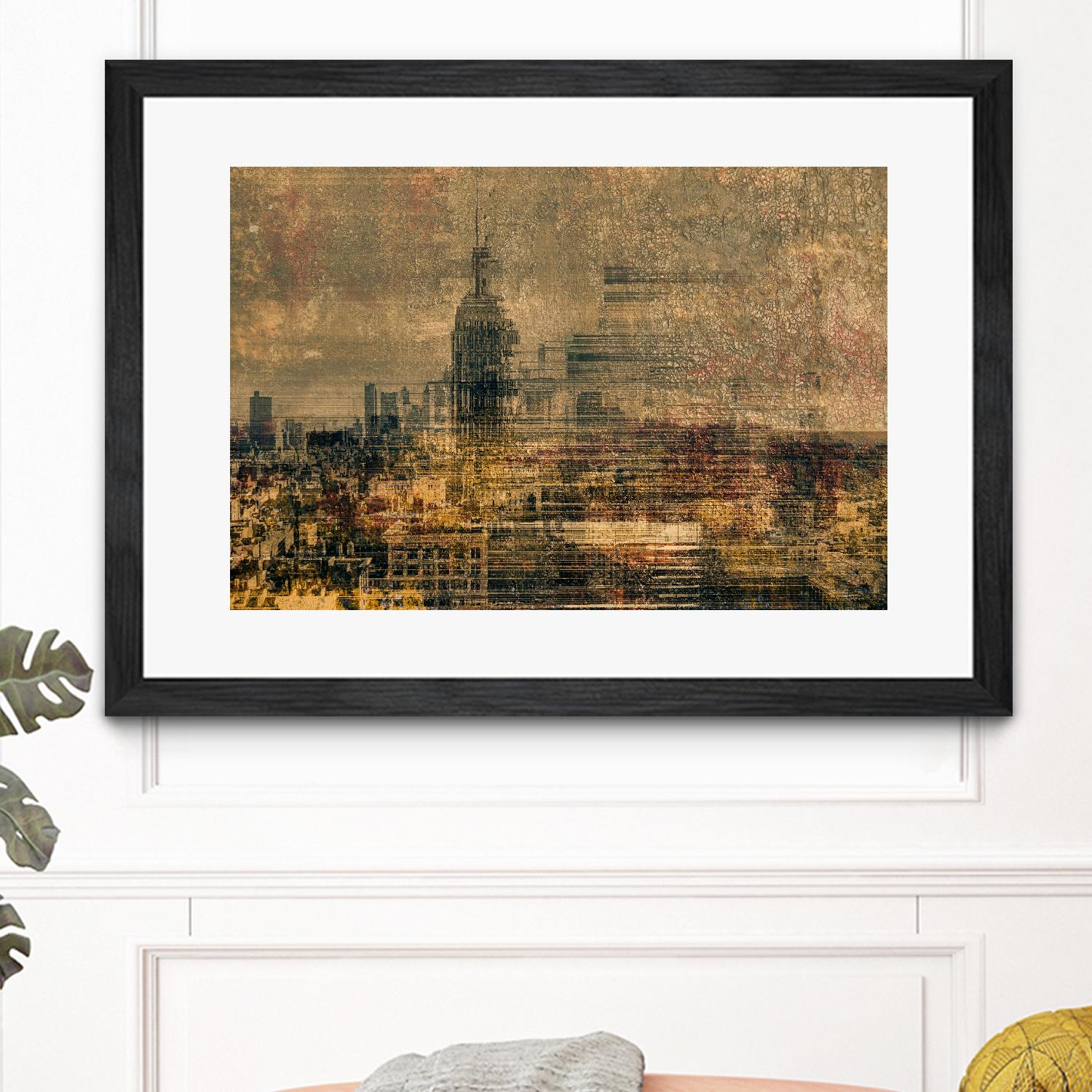 City building I by Jean-François Dupuis on GIANT ART - blue city scene canadian artists