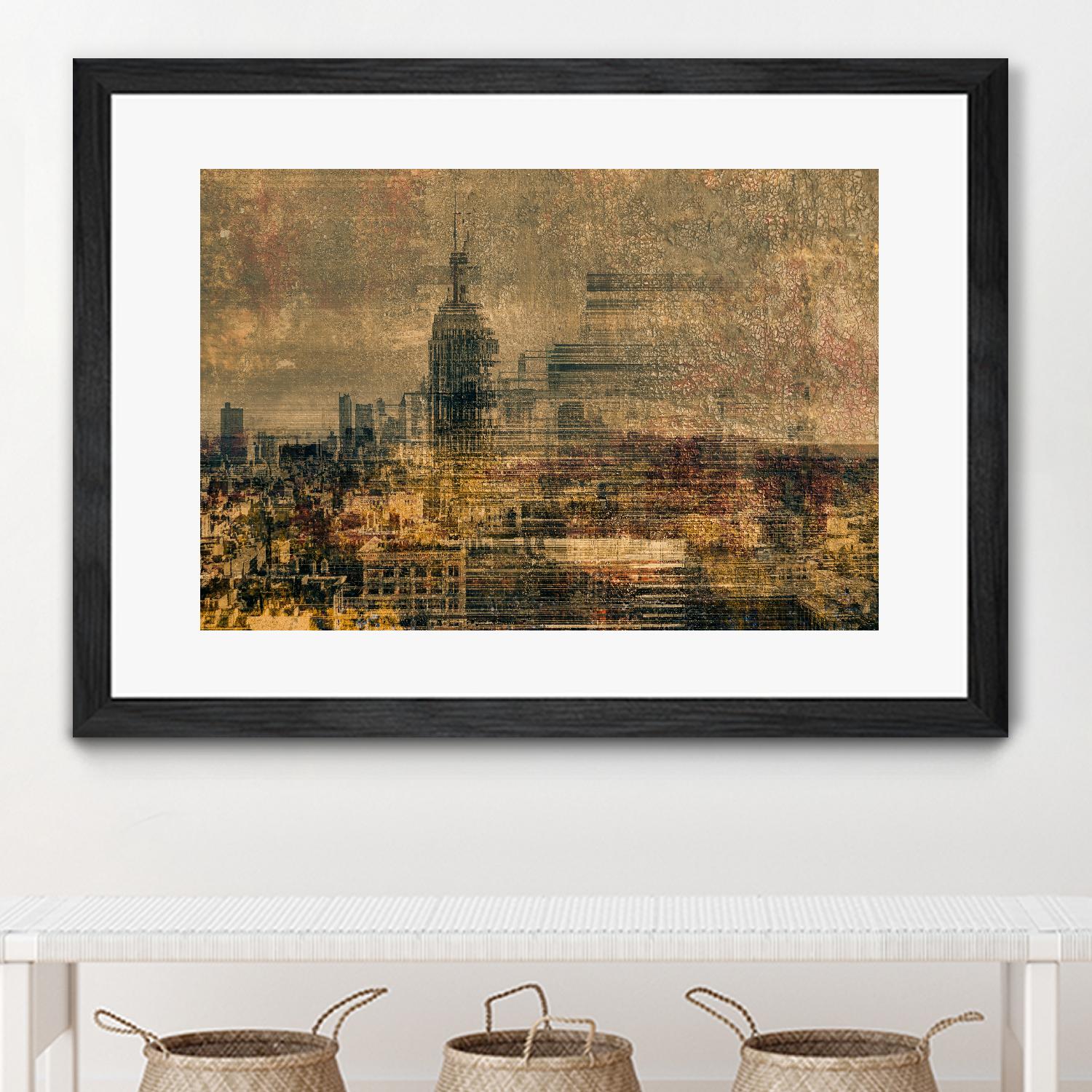 City building I by Jean-François Dupuis on GIANT ART - blue city scene canadian artists