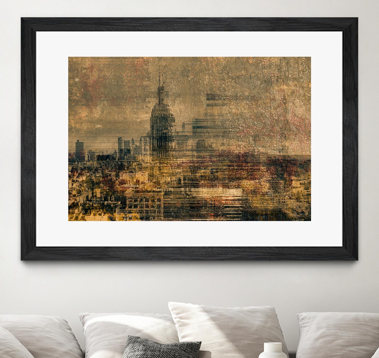 City building I by Jean-François Dupuis on GIANT ART - blue city scene canadian artists