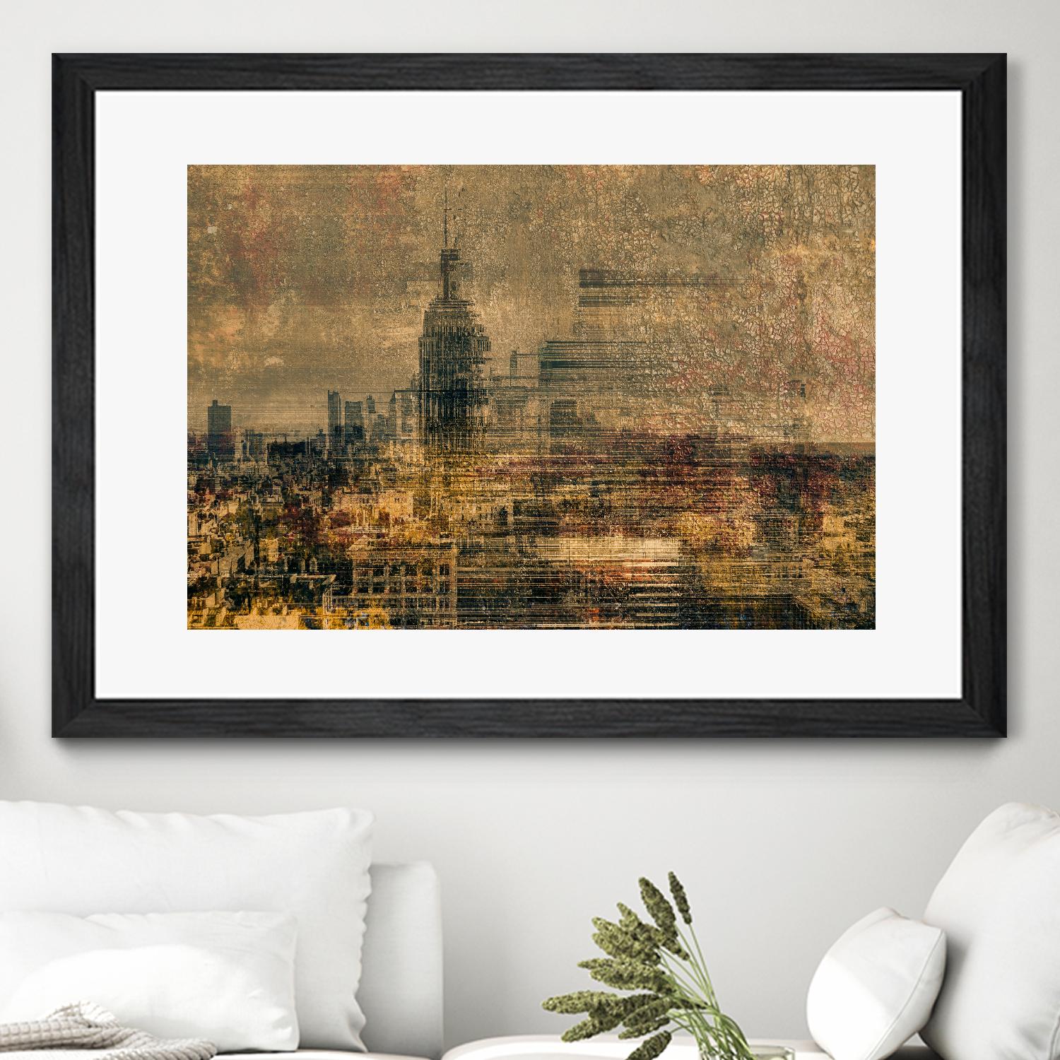 City building I by Jean-François Dupuis on GIANT ART - blue city scene canadian artists