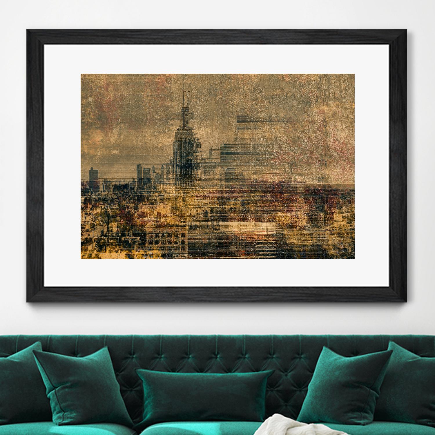 City building I by Jean-François Dupuis on GIANT ART - blue city scene canadian artists