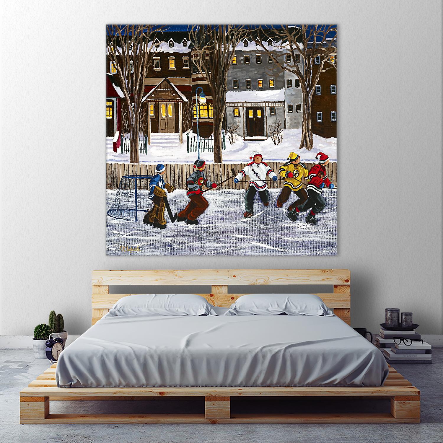 Sans titre by Nicole Laporte on GIANT ART - red winter scenes