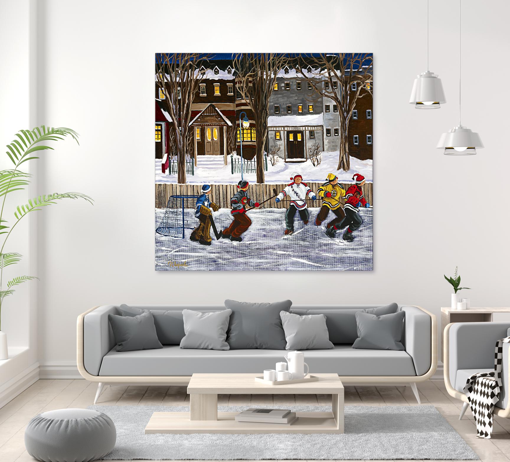 Sans titre by Nicole Laporte on GIANT ART - red winter scenes