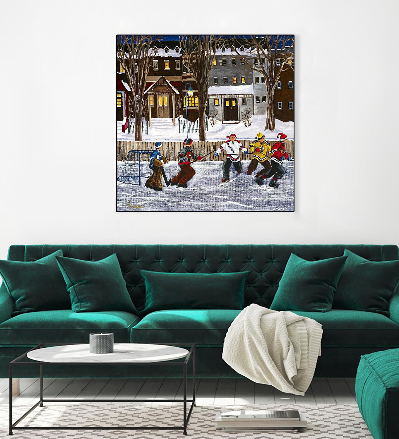 Sans titre by Nicole Laporte on GIANT ART - red winter scenes