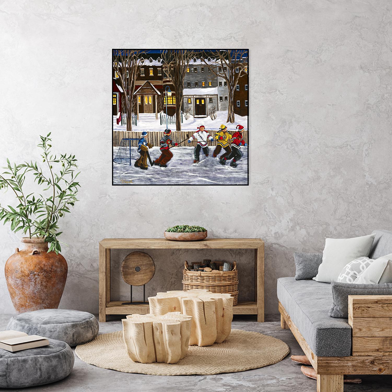 Sans titre by Nicole Laporte on GIANT ART - red winter scenes