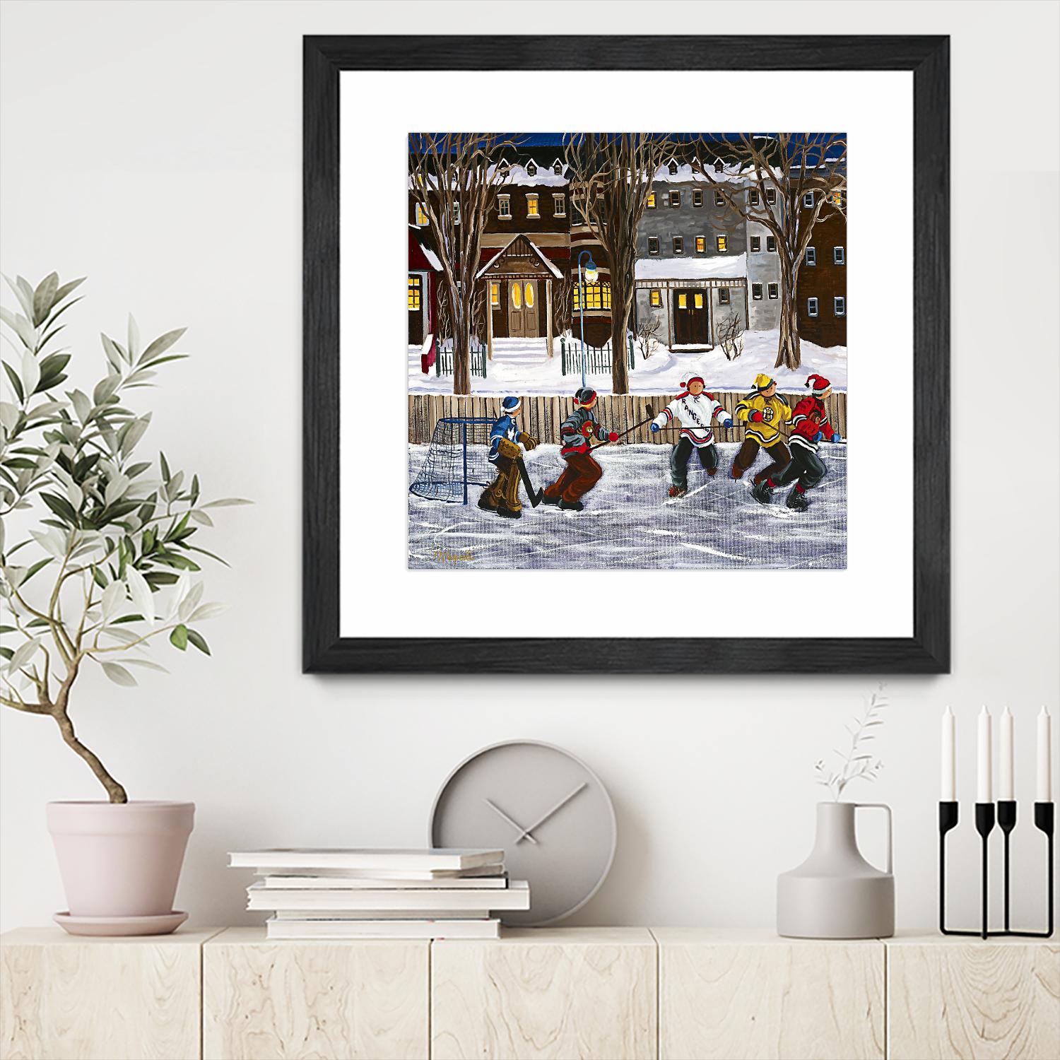 Sans titre by Nicole Laporte on GIANT ART - red winter scenes