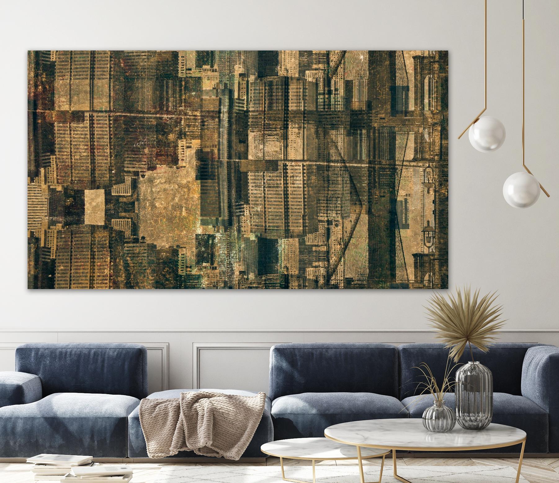 Urban Patchwork II by Jean-François Dupuis on GIANT ART - beige city scene