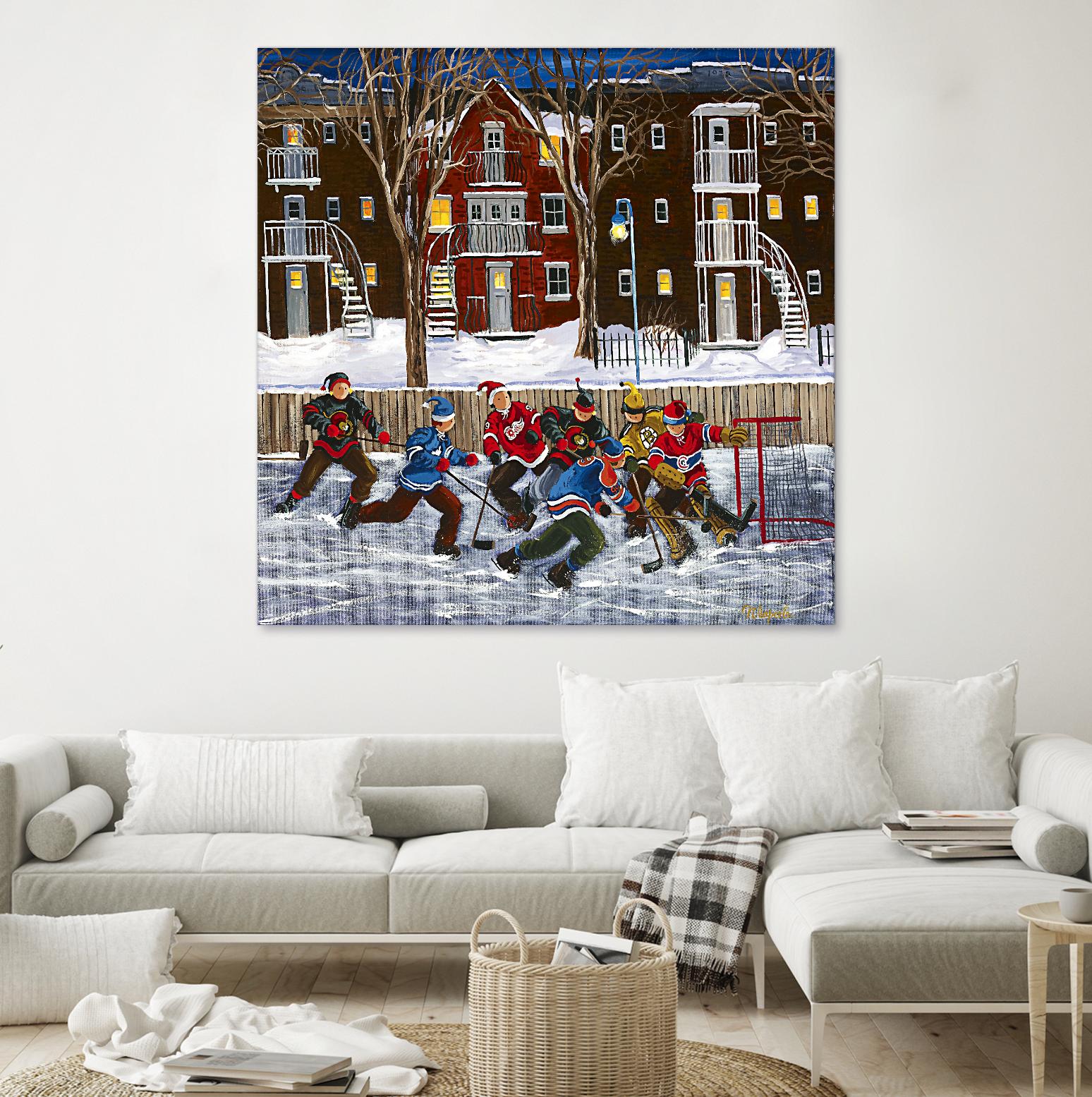 After School 1 by Nicole Laporte on GIANT ART - white art for kids  hockey