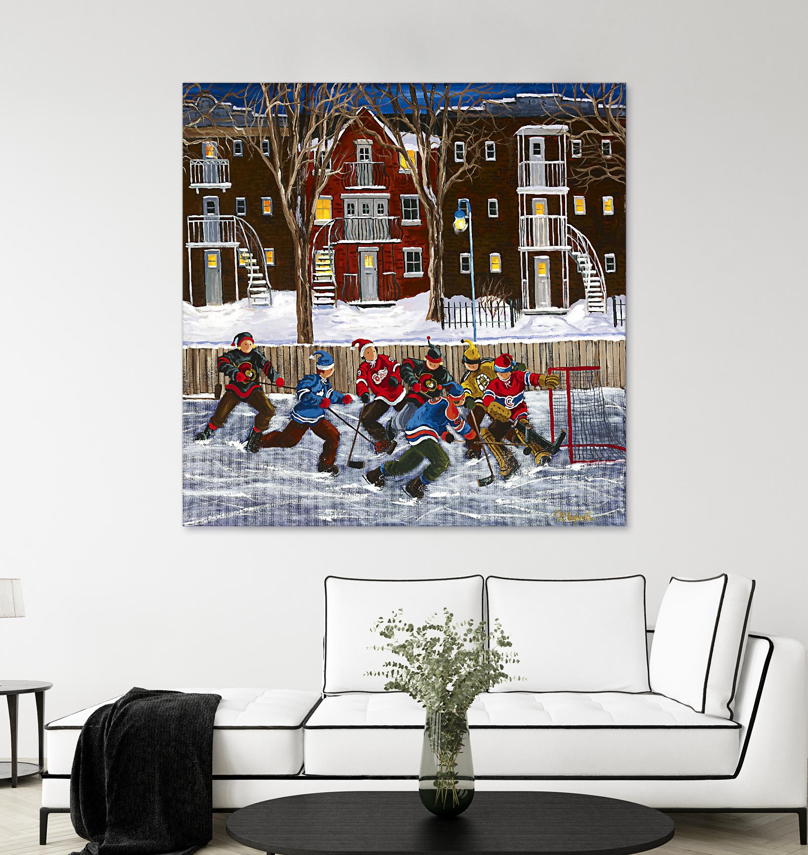 After School 1 by Nicole Laporte on GIANT ART - white art for kids  hockey