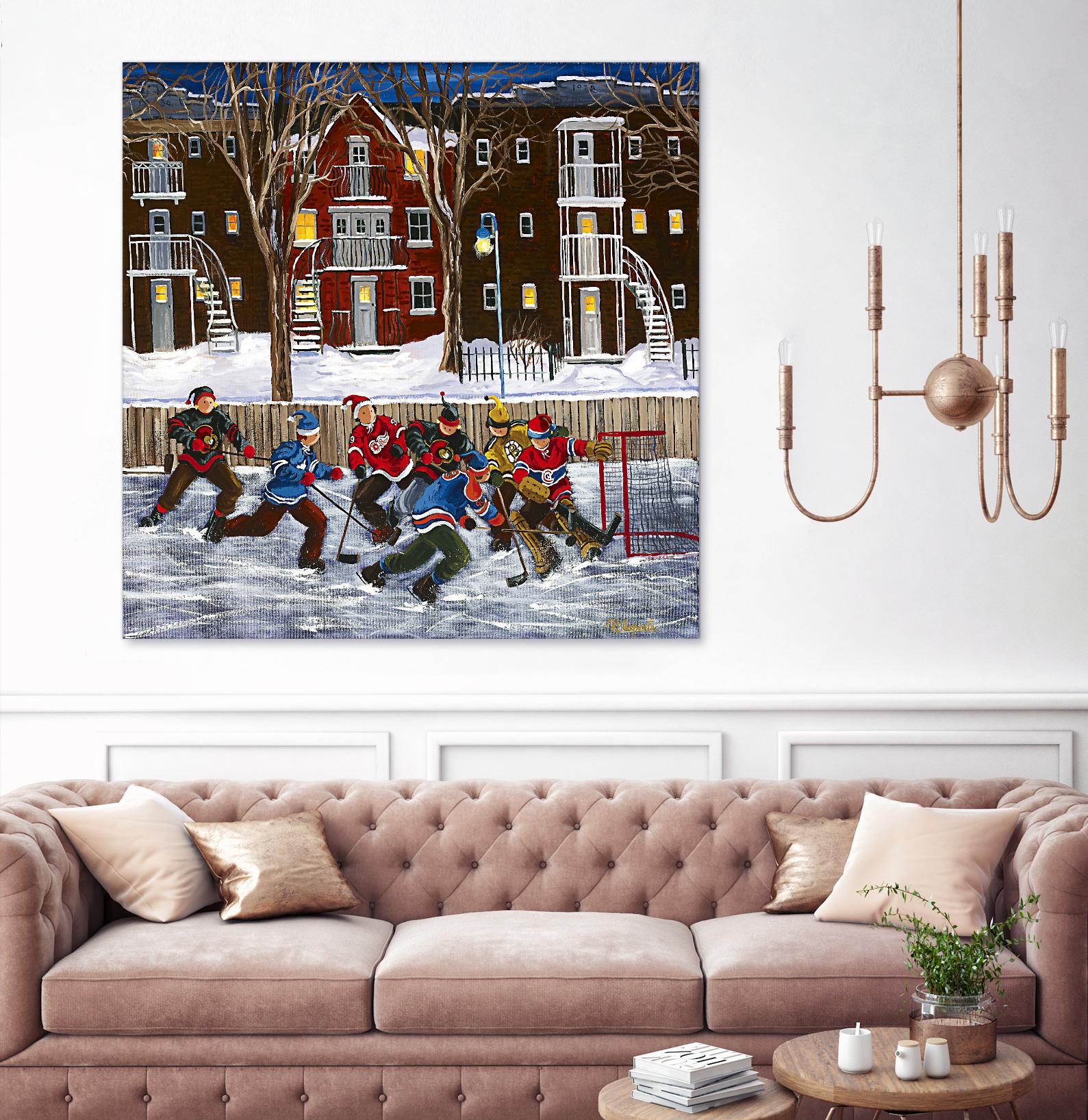After School 1 by Nicole Laporte on GIANT ART - white art for kids  hockey
