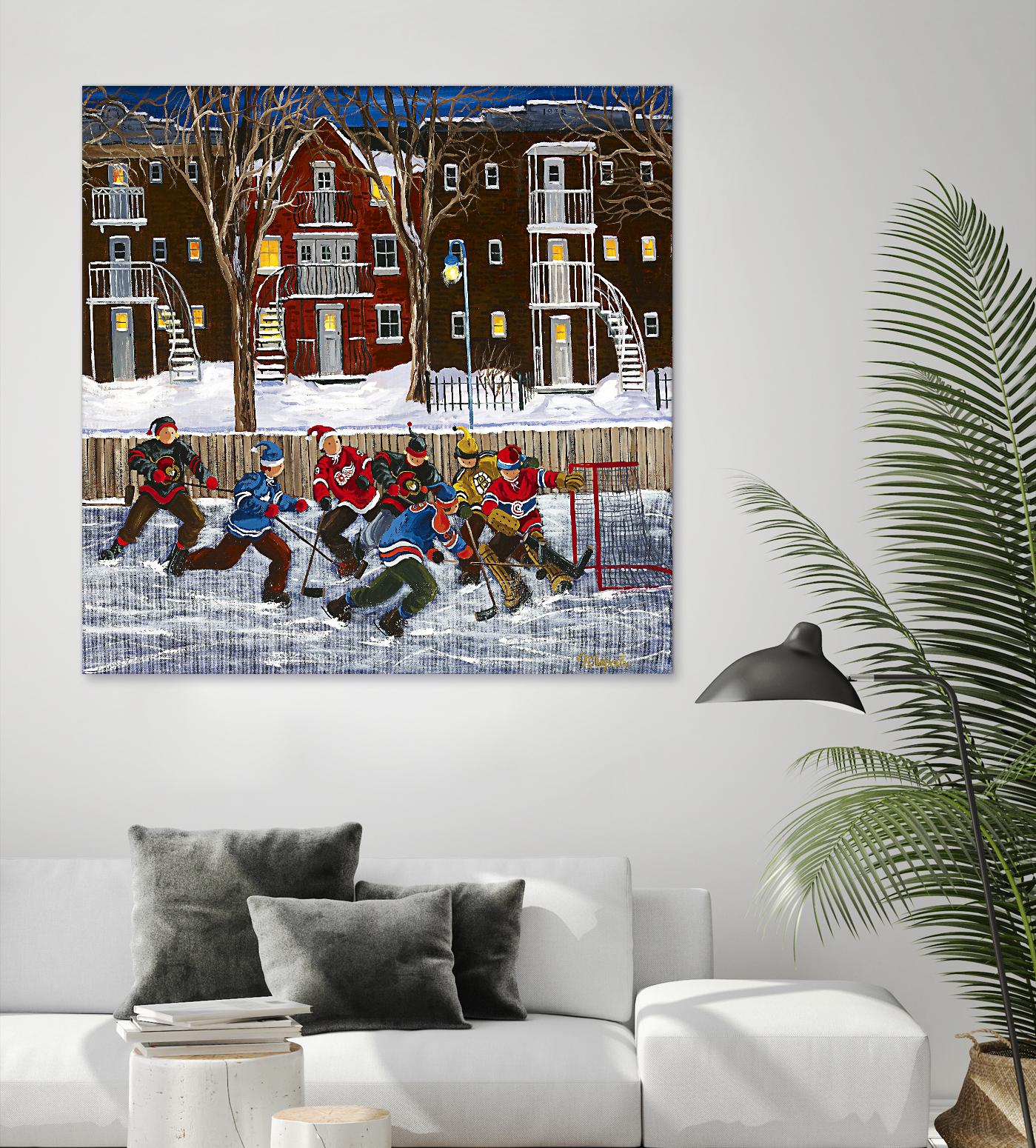 After School 1 by Nicole Laporte on GIANT ART - white art for kids  hockey