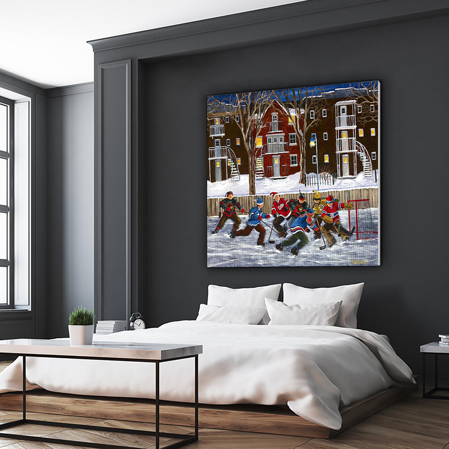 After School 1 by Nicole Laporte on GIANT ART - white art for kids  hockey