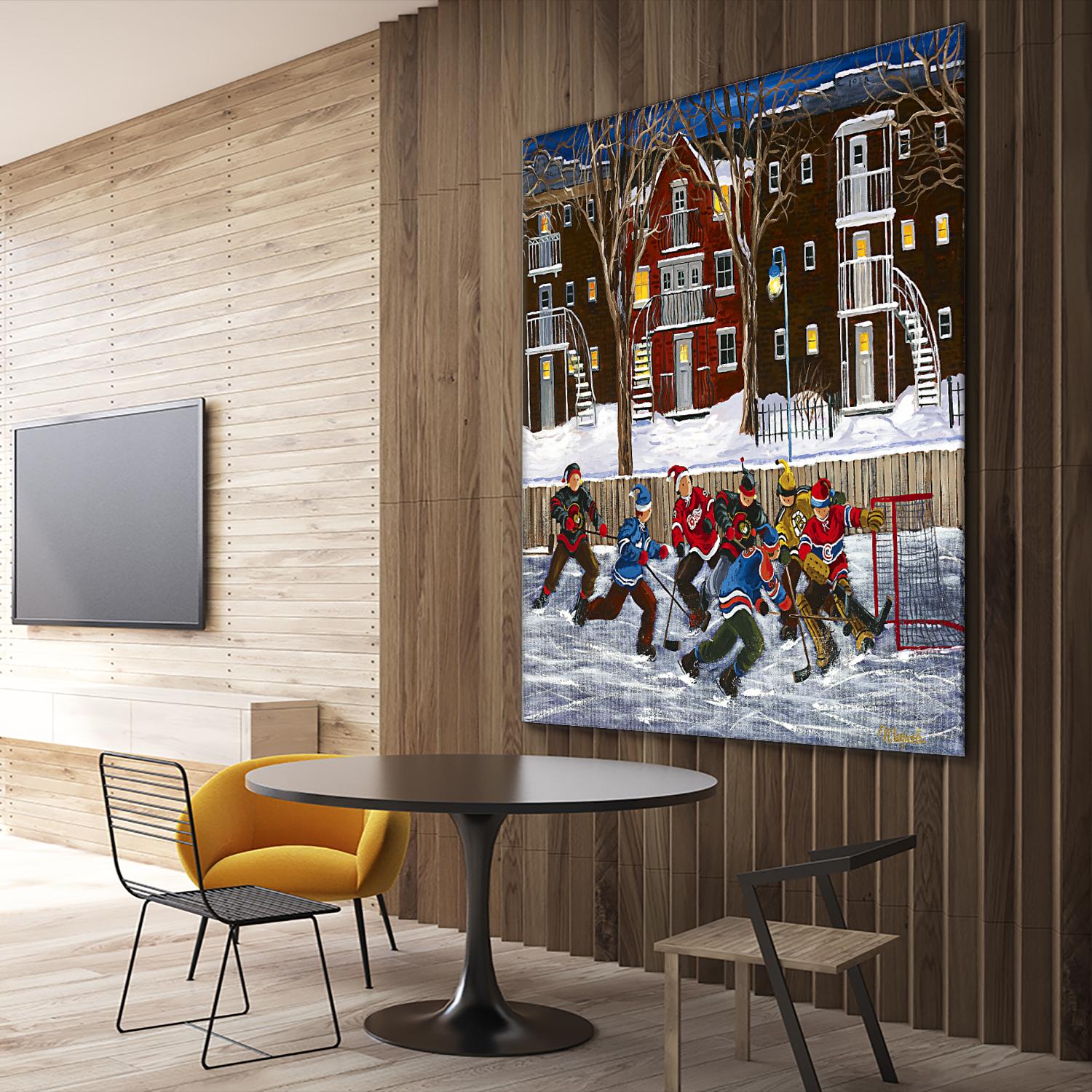 After School 1 by Nicole Laporte on GIANT ART - white art for kids  hockey