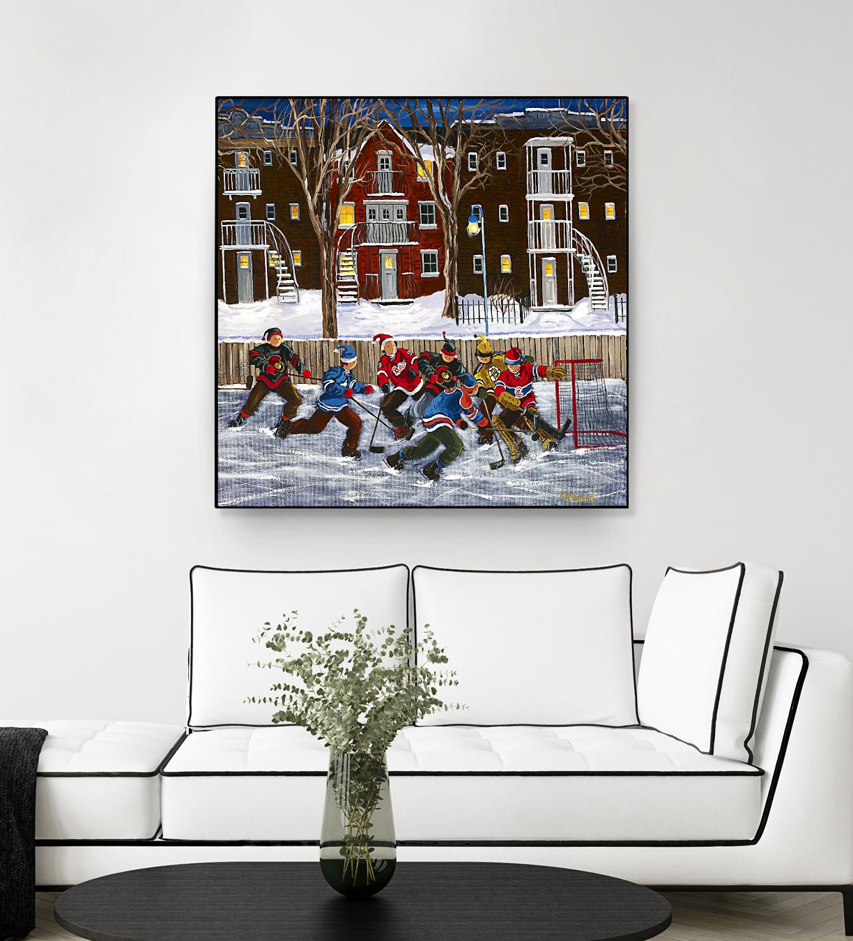 After School 1 by Nicole Laporte on GIANT ART - white art for kids  hockey