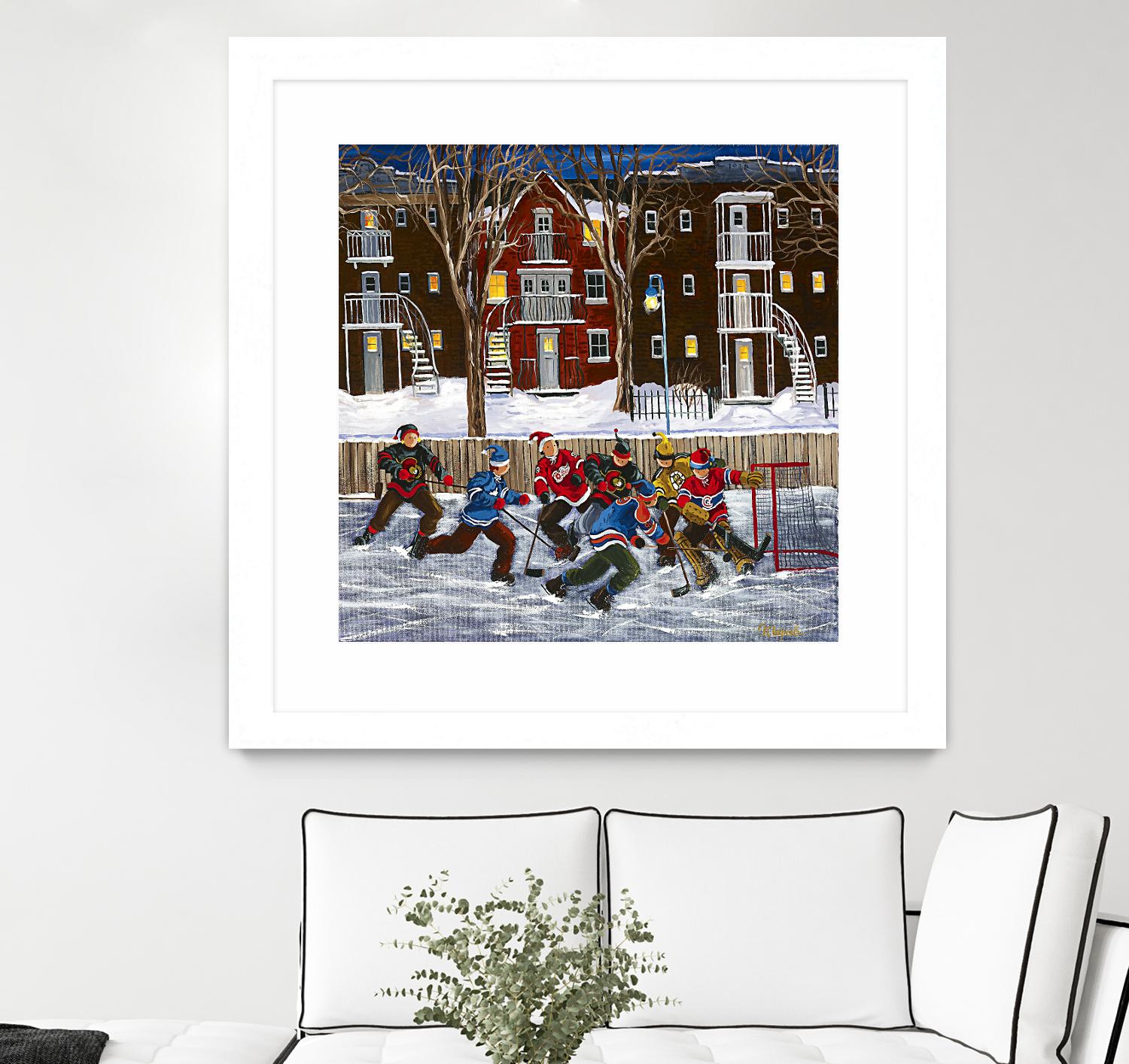 After School 1 by Nicole Laporte on GIANT ART - white art for kids  hockey