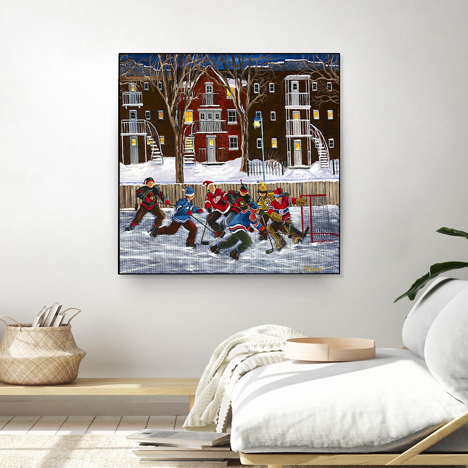 After School 1 by Nicole Laporte on GIANT ART - white art for kids  hockey