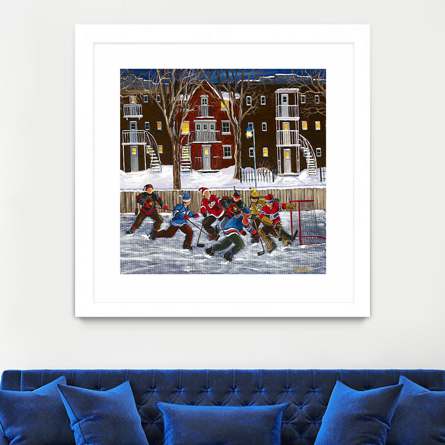 After School 1 by Nicole Laporte on GIANT ART - white art for kids  hockey